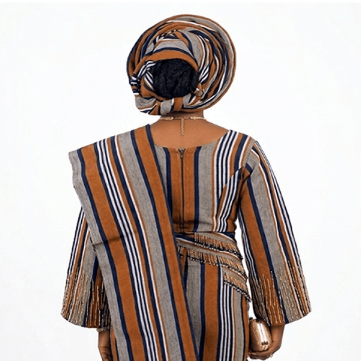 Luxury Aso Oke and Lace Buba set, Yoruba women's clothing